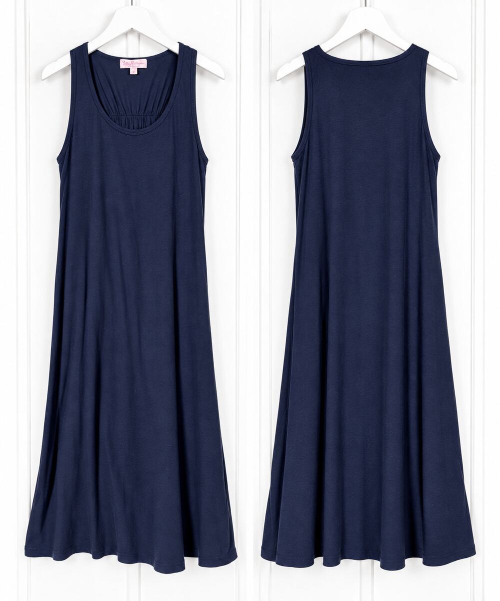 Michael Stars Navy Cotton Jersey Tank Dress XS Sleeveless A Line Pullover
